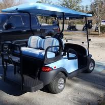 Custom golf cart built by Island Cart