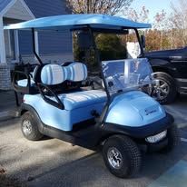 Custom golf cart built by Island Cart