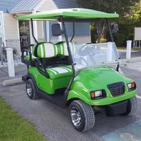 Custom golf cart built by Island Cart
