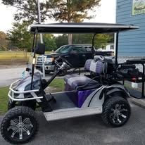 Custom golf cart built by Island Cart