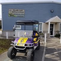 Custom golf cart built by Island Cart