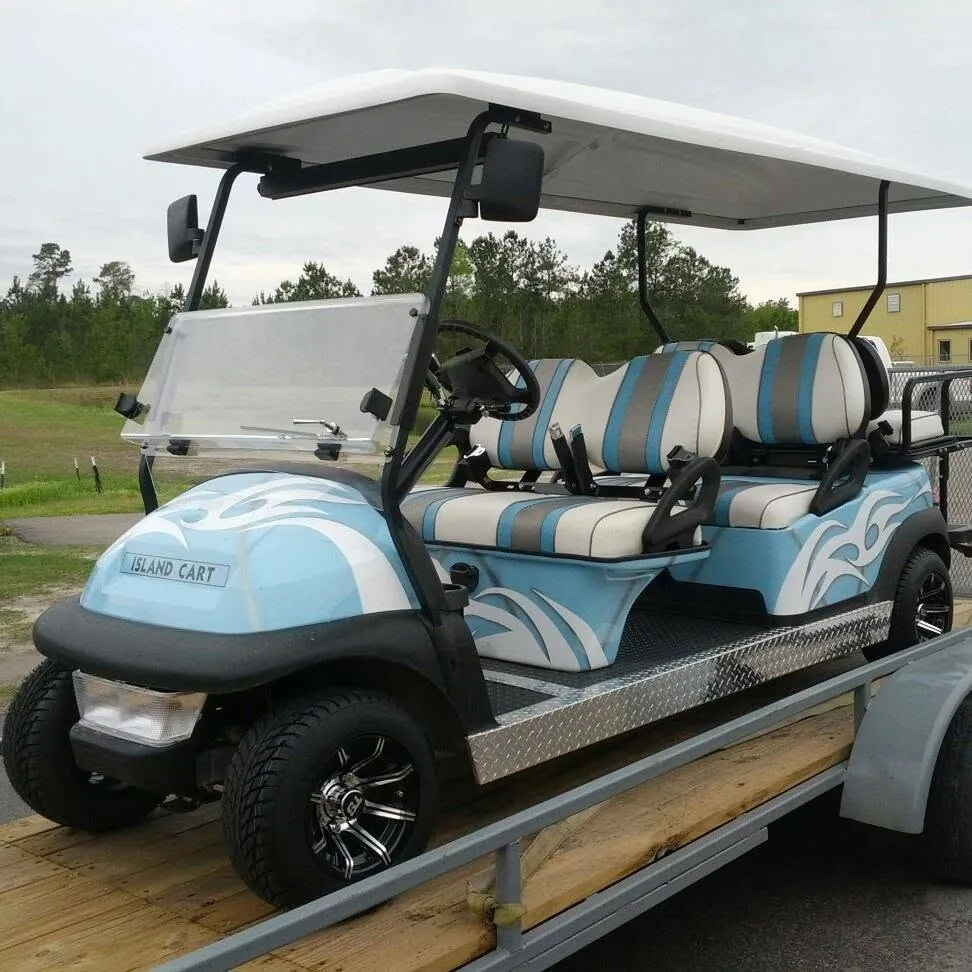 Island Cart rental loaded on a delivery trailer