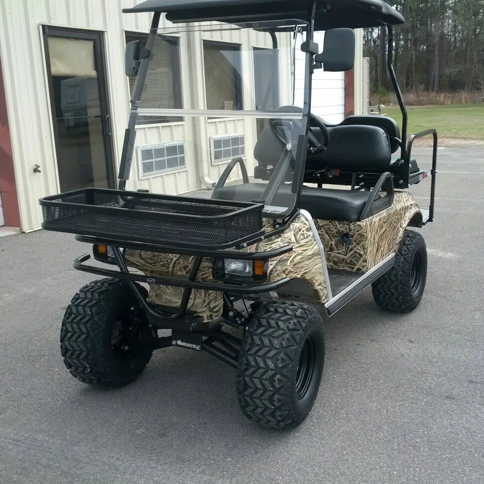 Camo lifted Island Cart with front cargo basket, for sale